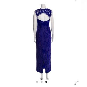 Monique Lhuillier Blue Halter Sheath Dress Size 2